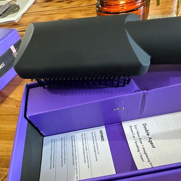 NIB Amika Double Agent 2-in-1 blow dryer + straightening brush - Picture 11 of 14